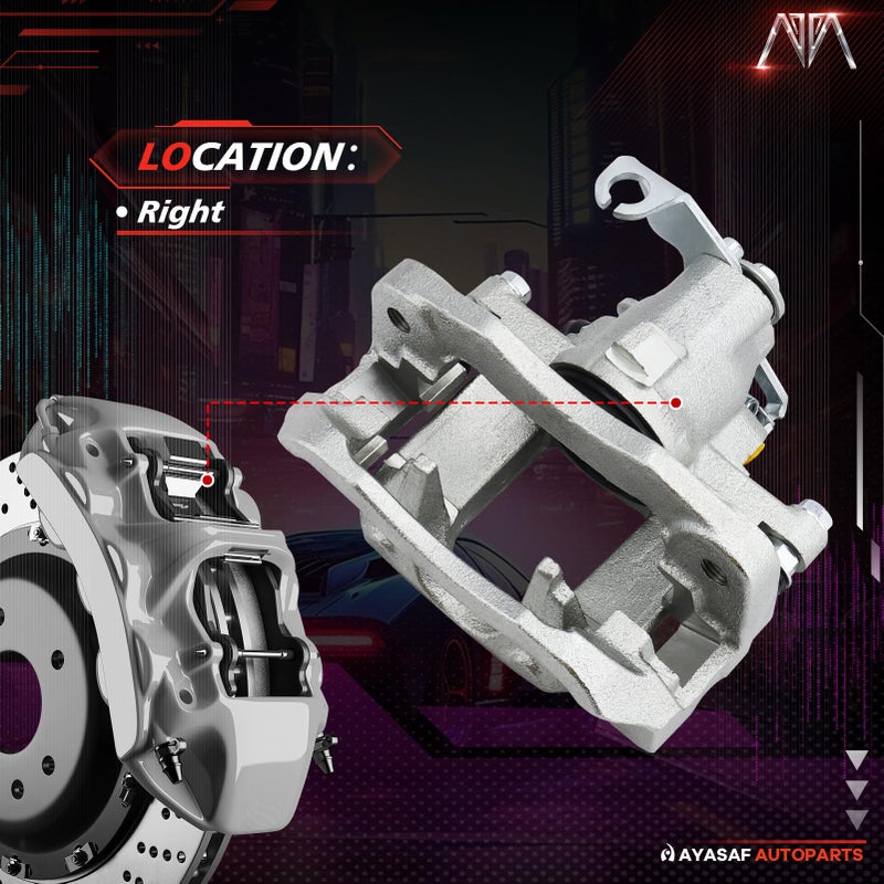 MAYASAF 18B5080 Rear Right Passenger Side Disc Brake Caliper for Chrysler Town & Country 2008-12, for Dodge Grand Caravan 2008-2012, for Ram C/V 2012, for VW Routan 2009-2012 - Image 2